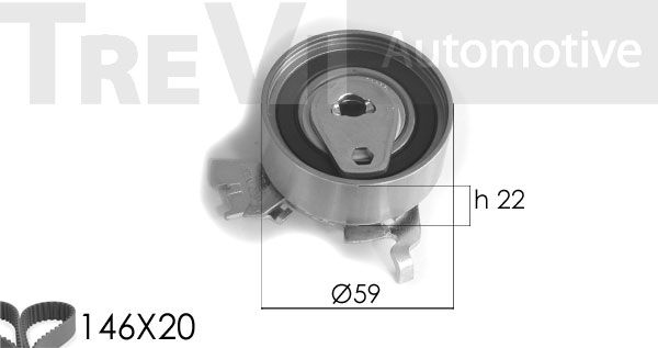 TREVI AUTOMOTIVE Комплект ремня ГРМ KD1169